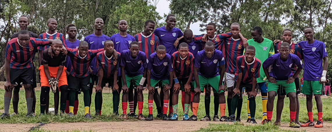 The New Generation team before a warm-up match.